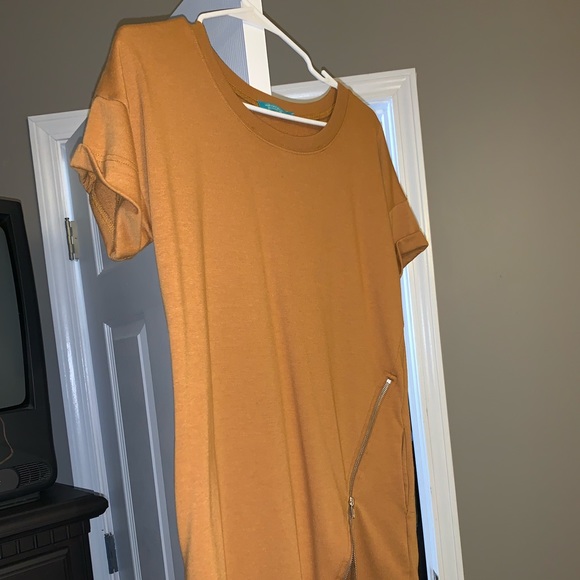 Rust orange zipper dress - Picture 1 of 3